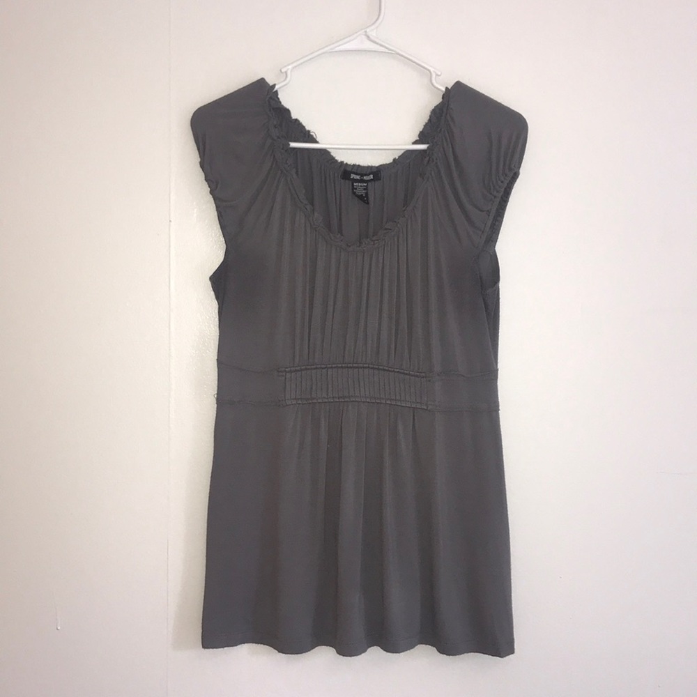 Spring + Mercer Grey Tunic Top